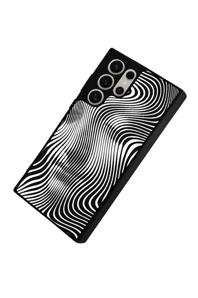 Samsung Galaxy S22 Ultra Uyumlu Çizgi Sanatı Tasarımlı Glossy Premium Kılıf