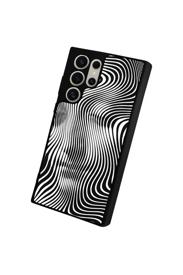 Samsung Galaxy S22 Ultra Uyumlu Çizgi Sanatı Tasarımlı Glossy Premium Kılıf