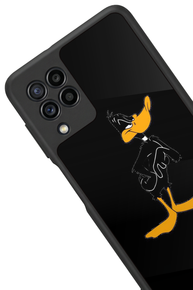 Samsung Galaxy M22 Uyumlu Daffy duck Tasarımlı Glossy Premium Kılıf
