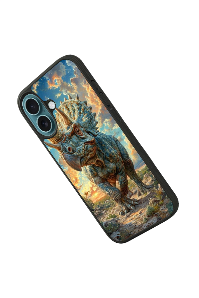 iPhone 16 Uyumlu Dinazor Tasarımlı Glossy Premium Kılıf