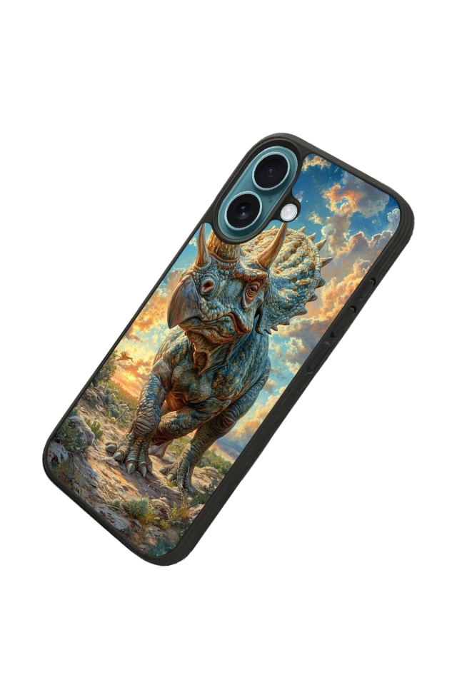 iPhone 16 Uyumlu Dinazor Tasarımlı Glossy Premium Kılıf