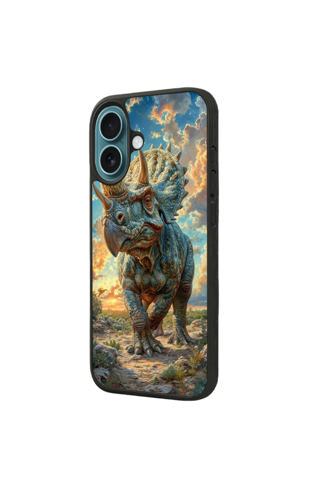 iPhone 16 Uyumlu Dinazor Tasarımlı Glossy Premium Kılıf