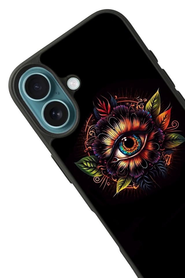 iPhone 16 Uyumlu Göz Tasarımlı Glossy Premium Kılıf