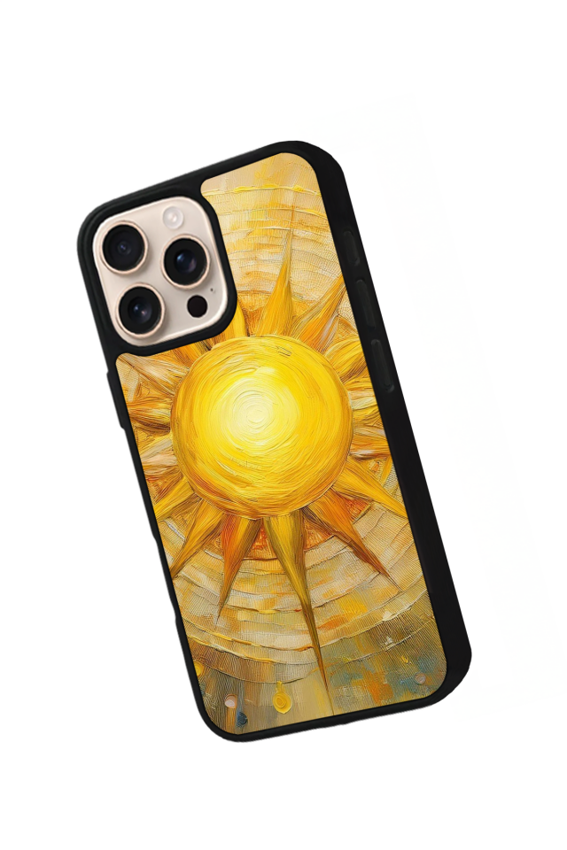 iPhone 16 Pro Max Uyumlu Gunes Tasarımlı Glossy Premium Kılıf