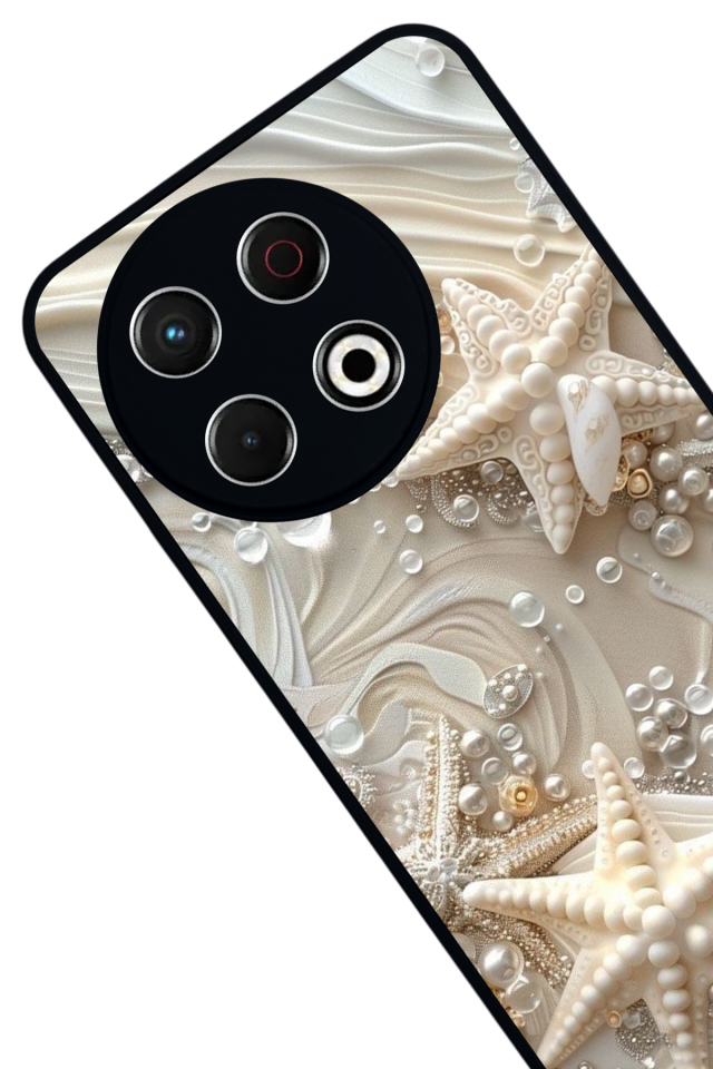 Tecno Spark 30 Pro Uyumlu  İnci Tasarımlı Glossy Premium Kılıf