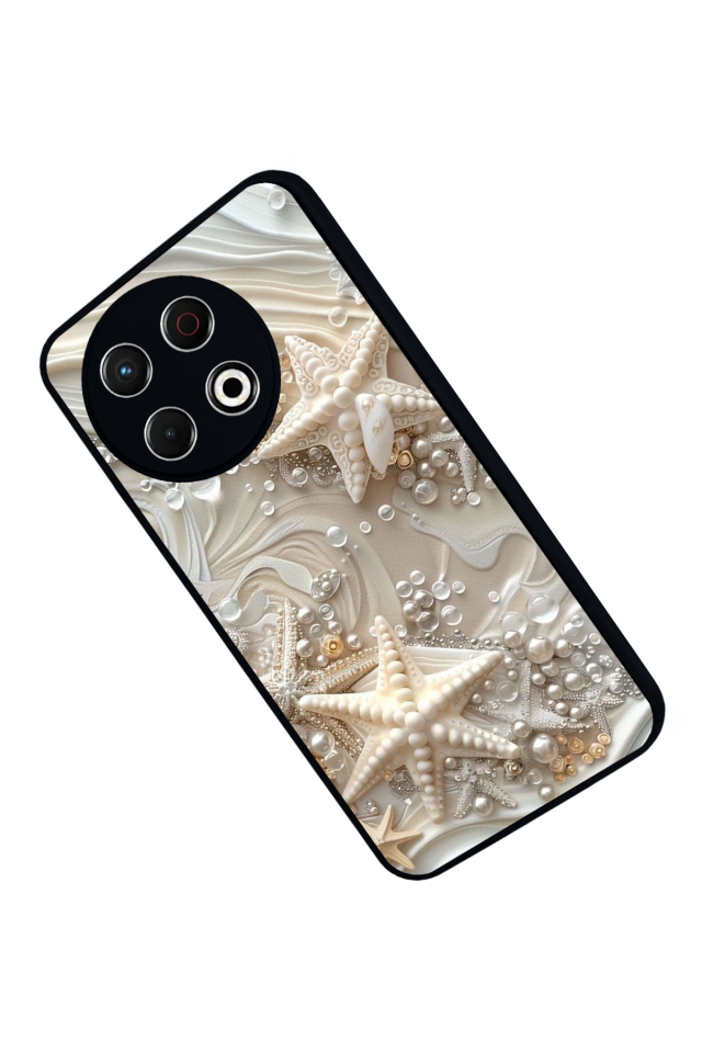 Tecno Spark 30 Pro Uyumlu  İnci Tasarımlı Glossy Premium Kılıf