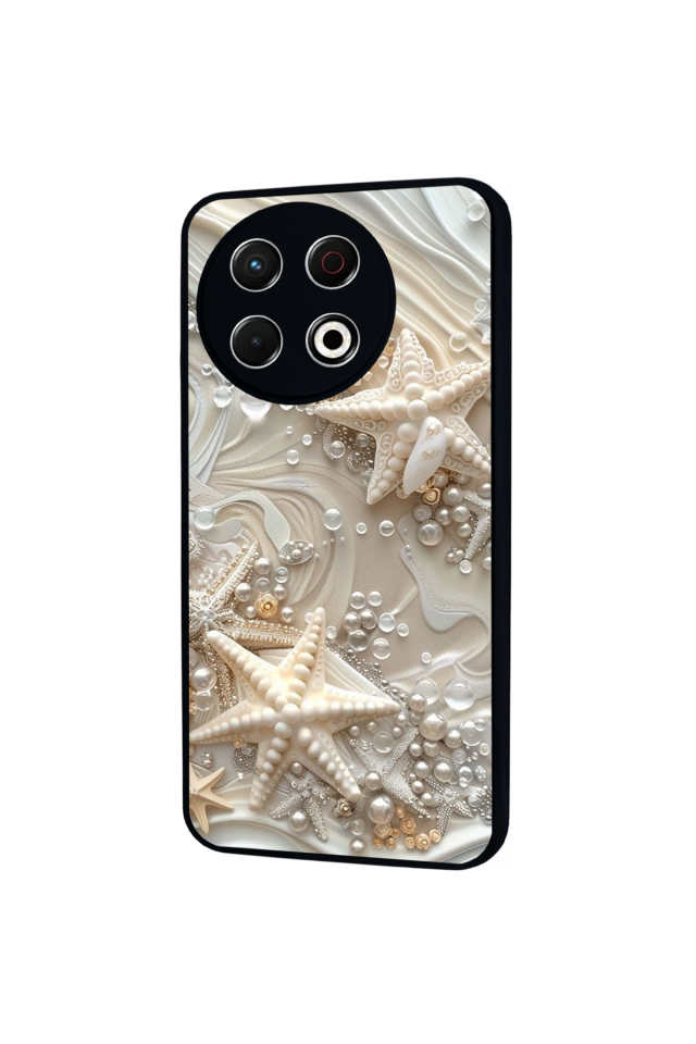 Tecno Spark 30 Pro Uyumlu  İnci Tasarımlı Glossy Premium Kılıf