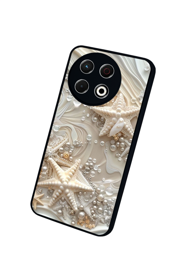 Tecno Spark 30 Pro Uyumlu  İnci Tasarımlı Glossy Premium Kılıf