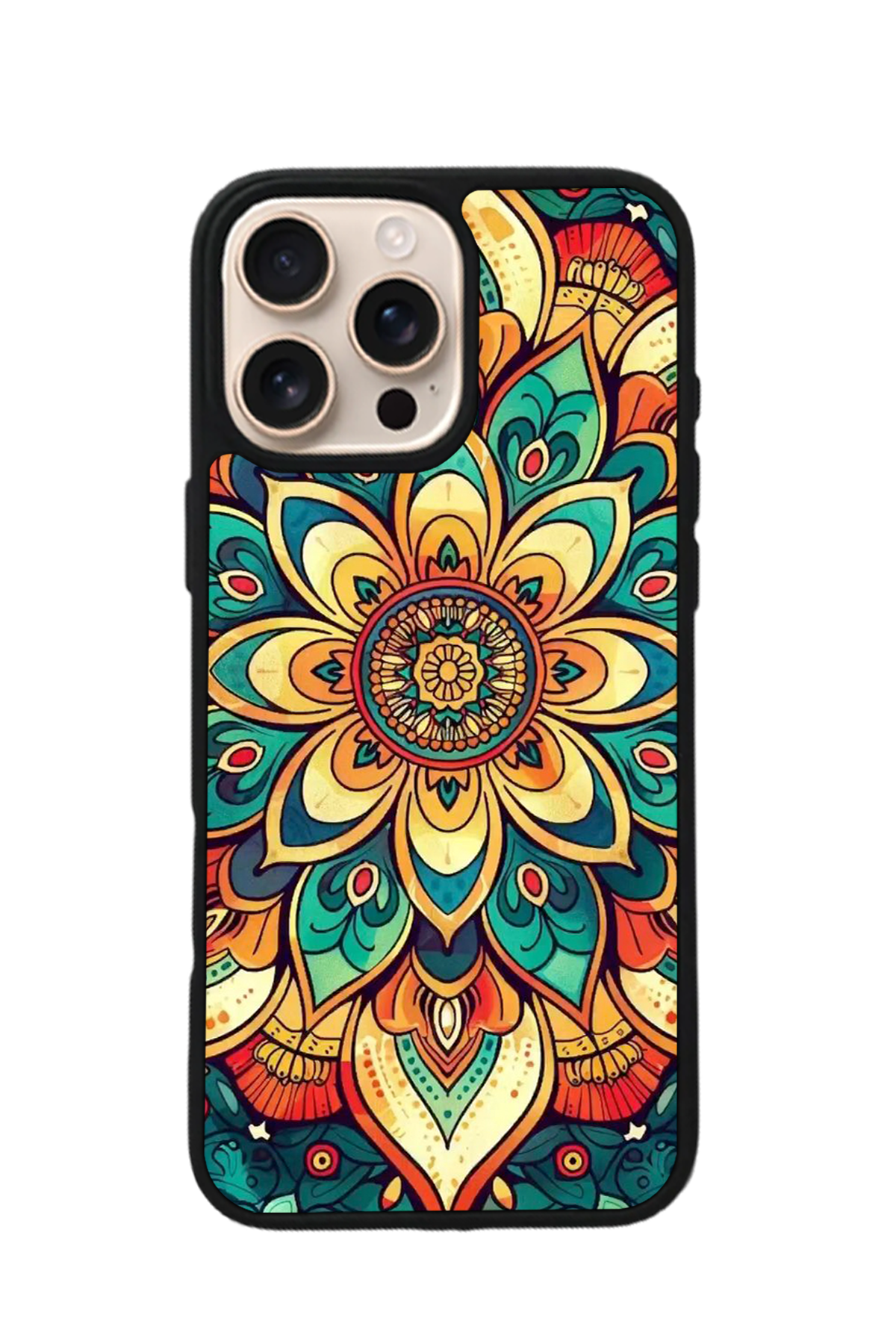 iPhone 16 Pro Max Uyumlu Mandala Tasarımlı Glossy Premium Kılıf