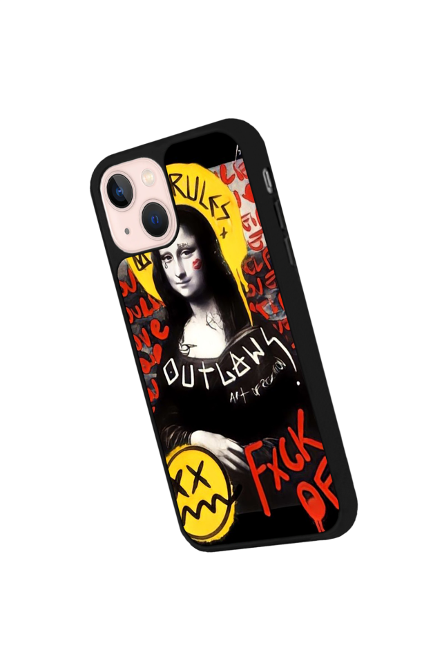 iPhone 14 Plus Uyumlu Monalisa Tasarımlı Glossy Premium Kılıf