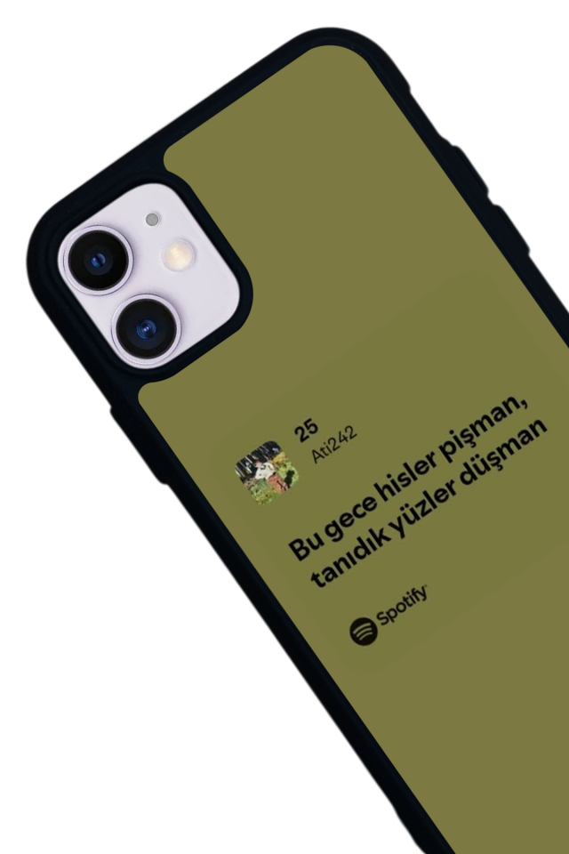 iPhone 11 Uyumlu Sarki Sozleri Tasarımlı Glossy Premium Kılıf