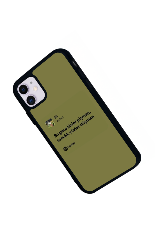 iPhone 11 Uyumlu Sarki Sozleri Tasarımlı Glossy Premium Kılıf