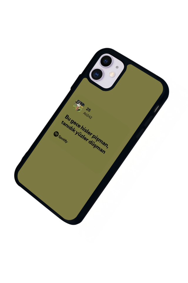 iPhone 11 Uyumlu Sarki Sozleri Tasarımlı Glossy Premium Kılıf