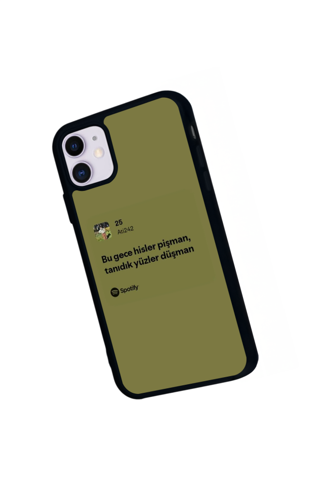iPhone 11 Uyumlu Sarki Sozleri Tasarımlı Glossy Premium Kılıf