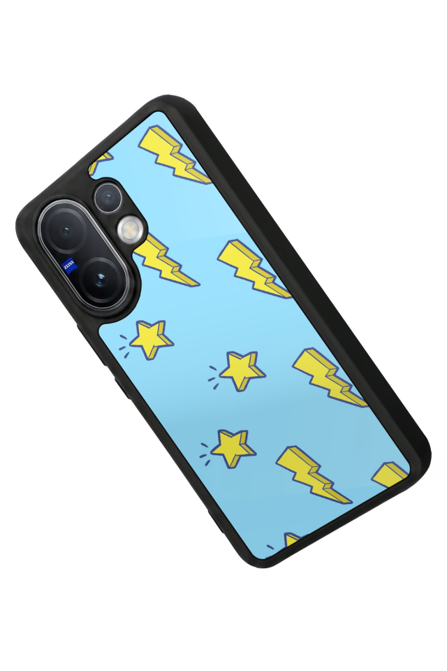 Vivo V60 Uyumlu Simsek Tasarımlı Glossy Premium Kılıf