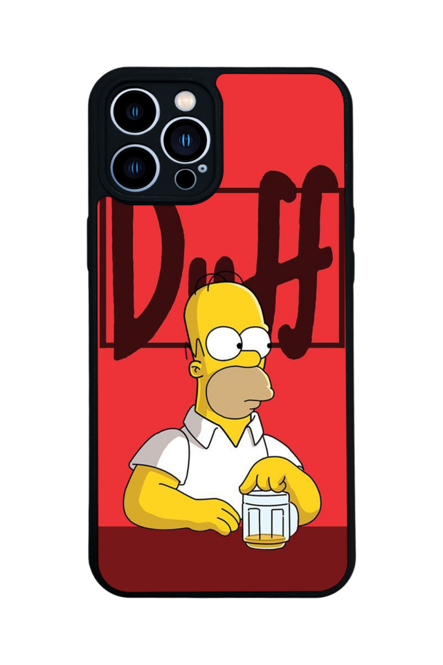iPhone 12 Pro Max Uyumlu The Simpsons Tasarımlı Glossy Premium Kılıf