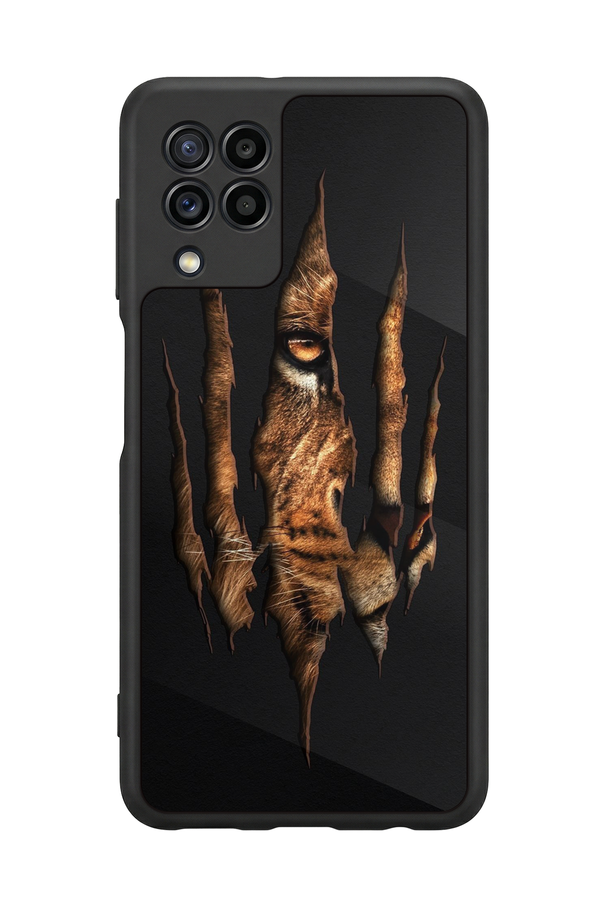 Samsung Galaxy M32 Uyumlu Aslan Tasarımlı Glossy Premium Kılıf