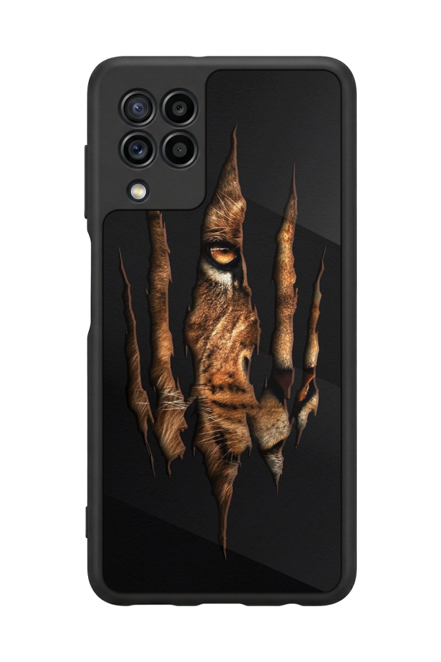 Samsung Galaxy M32 Uyumlu Aslan Tasarımlı Glossy Premium Kılıf