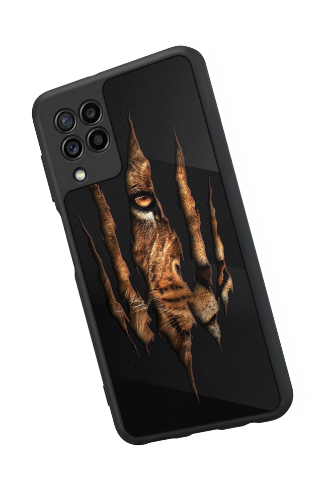 Samsung Galaxy M32 Uyumlu Aslan Tasarımlı Glossy Premium Kılıf