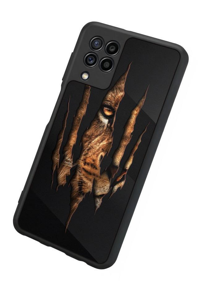 Samsung Galaxy M32 Uyumlu Aslan Tasarımlı Glossy Premium Kılıf