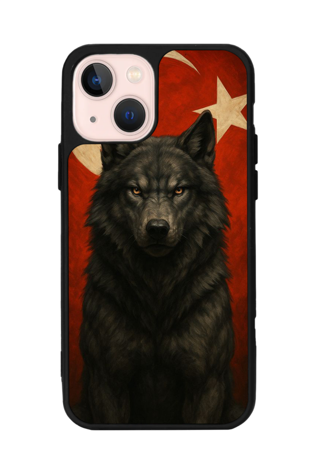 iPhone 15 Plus Uyumlu Bozkurt Tasarımlı Glossy Premium Kılıf