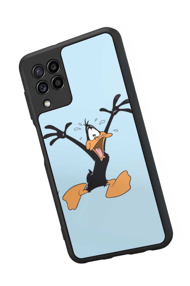 Samsung Galaxy M22 Uyumlu Daffy duck Tasarımlı Glossy Premium Kılıf