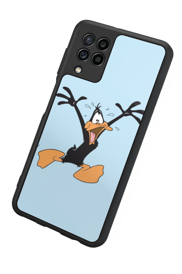 Samsung Galaxy M22 Uyumlu Daffy duck Tasarımlı Glossy Premium Kılıf