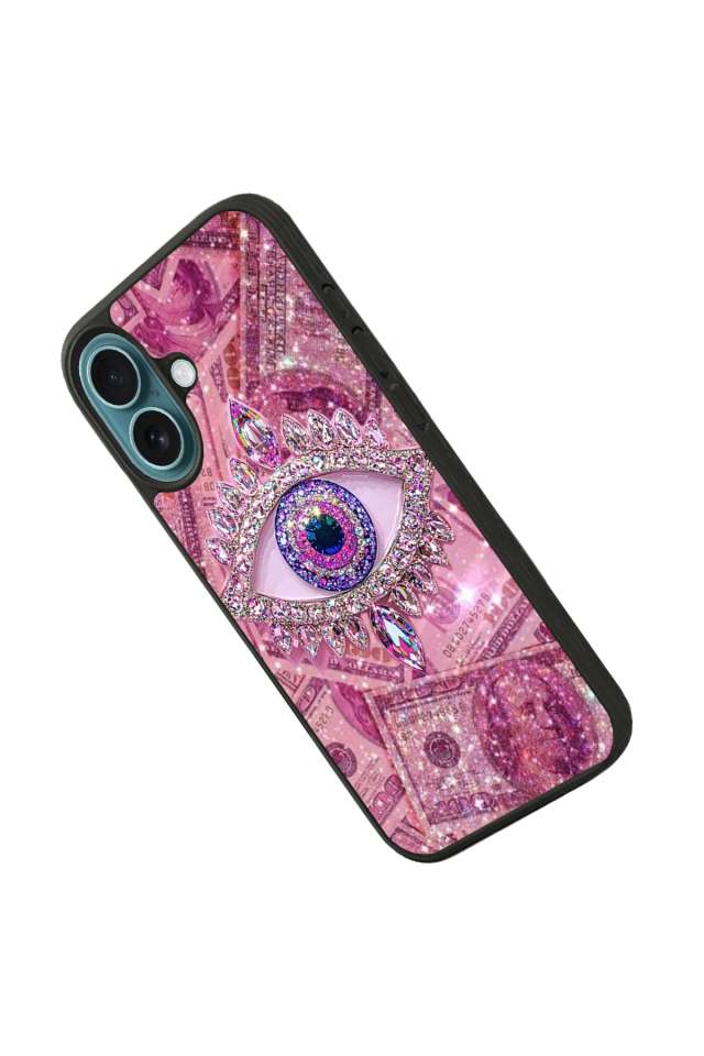 iPhone 16 Uyumlu Göz Tasarımlı Glossy Premium Kılıf