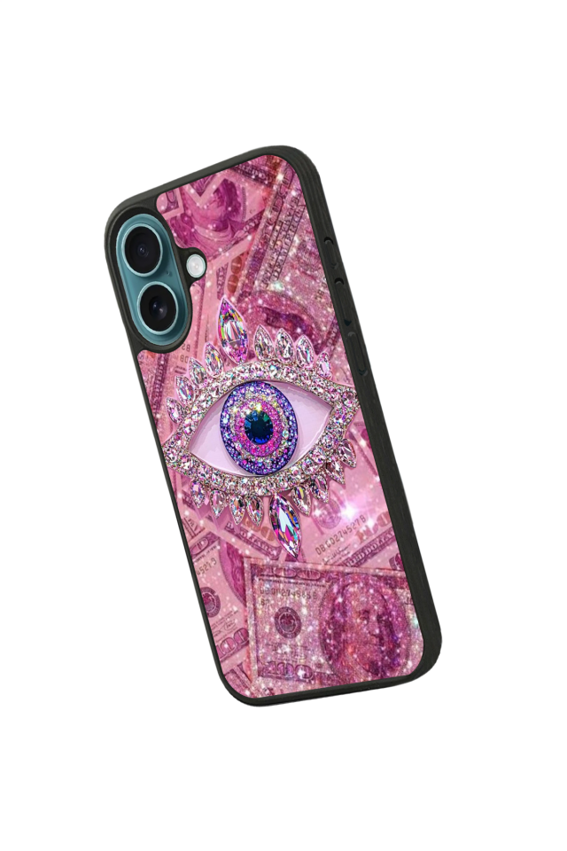 iPhone 16 Uyumlu Göz Tasarımlı Glossy Premium Kılıf