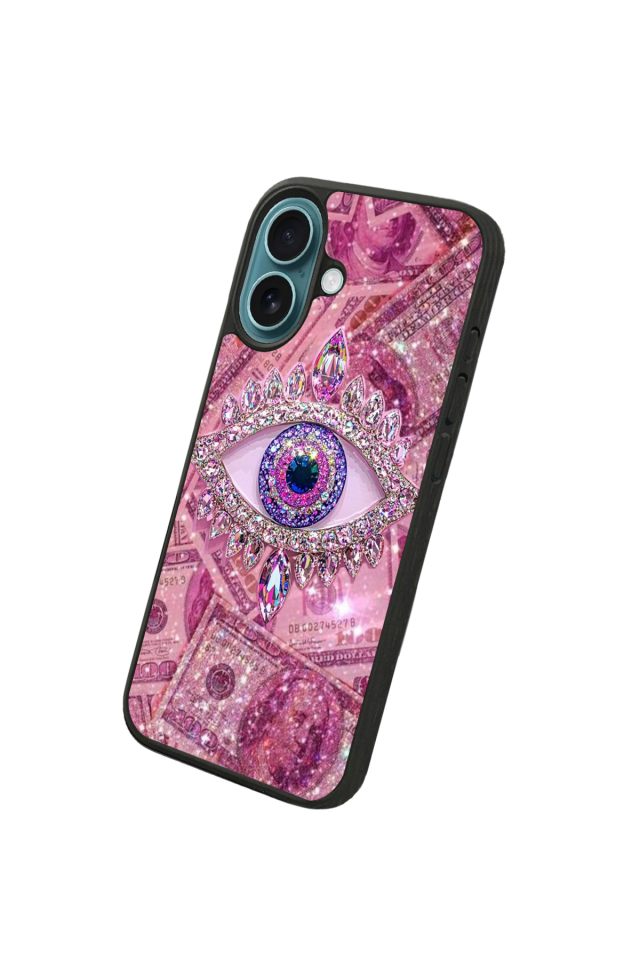 iPhone 16 Uyumlu Göz Tasarımlı Glossy Premium Kılıf
