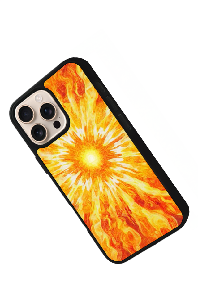 iPhone 16 Pro Max Uyumlu Gunes Tasarımlı Glossy Premium Kılıf