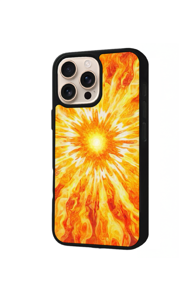 iPhone 16 Pro Max Uyumlu Gunes Tasarımlı Glossy Premium Kılıf