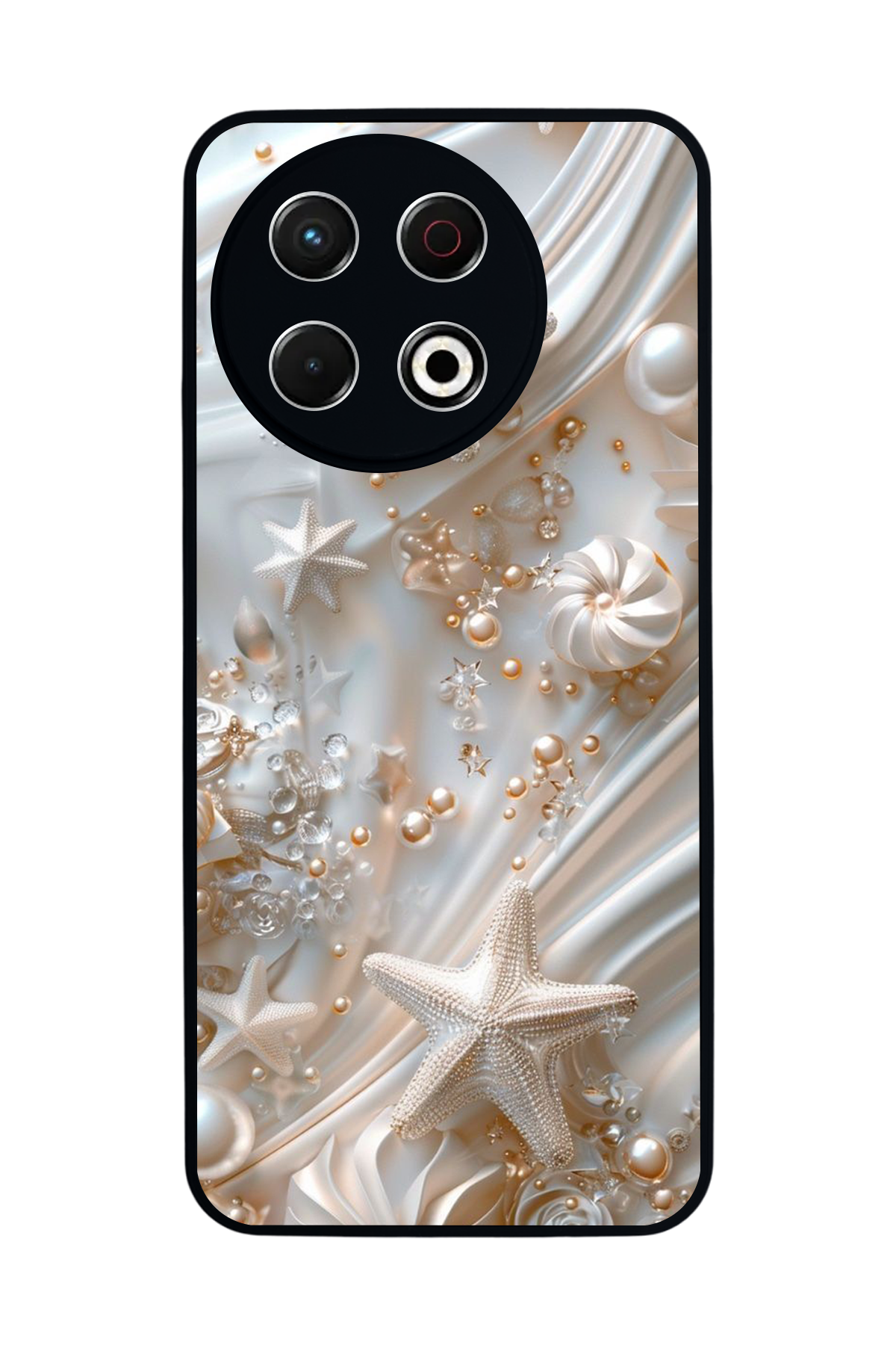 Tecno Spark 30 Pro Uyumlu  İnci Tasarımlı Glossy Premium Kılıf