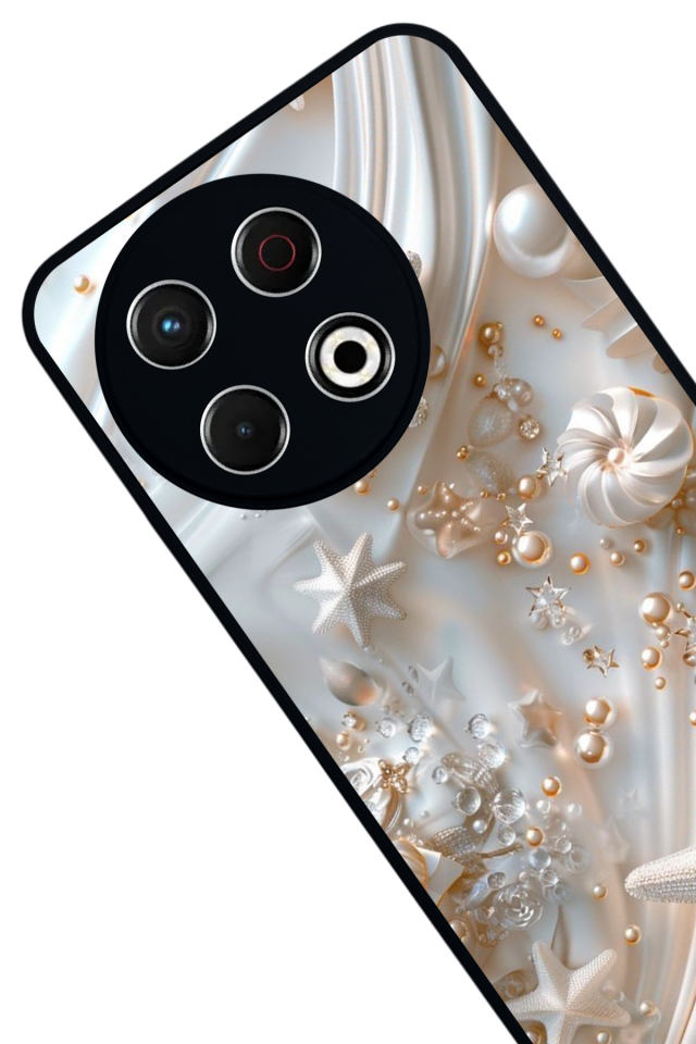 Tecno Spark 30 Pro Uyumlu  İnci Tasarımlı Glossy Premium Kılıf