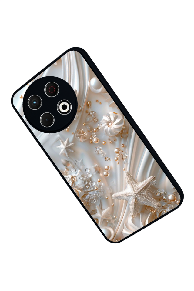 Tecno Spark 30 Pro Uyumlu  İnci Tasarımlı Glossy Premium Kılıf