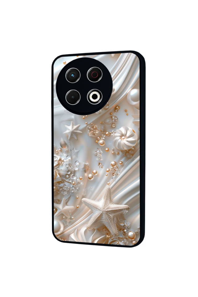 Tecno Spark 30 Pro Uyumlu  İnci Tasarımlı Glossy Premium Kılıf