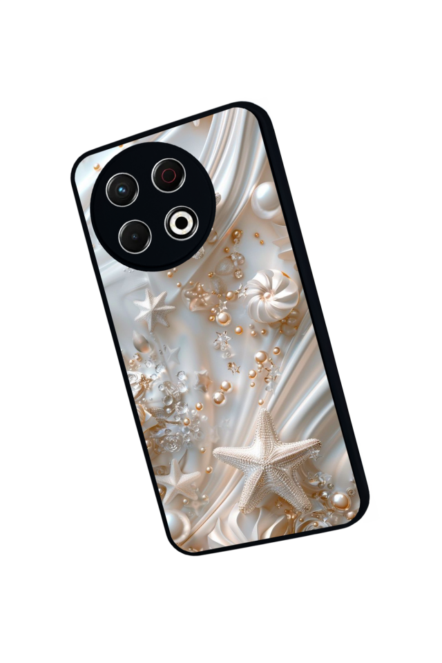 Tecno Spark 30 Pro Uyumlu  İnci Tasarımlı Glossy Premium Kılıf