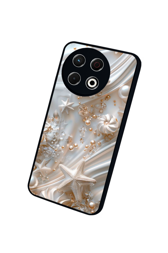 Tecno Spark 30 Pro Uyumlu  İnci Tasarımlı Glossy Premium Kılıf