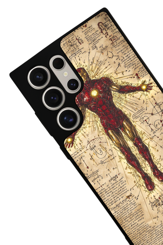Samsung Galaxy S22 Ultra Uyumlu Iron Man ( Demir Adam ) Tasarımlı Glossy Premium Kılıf