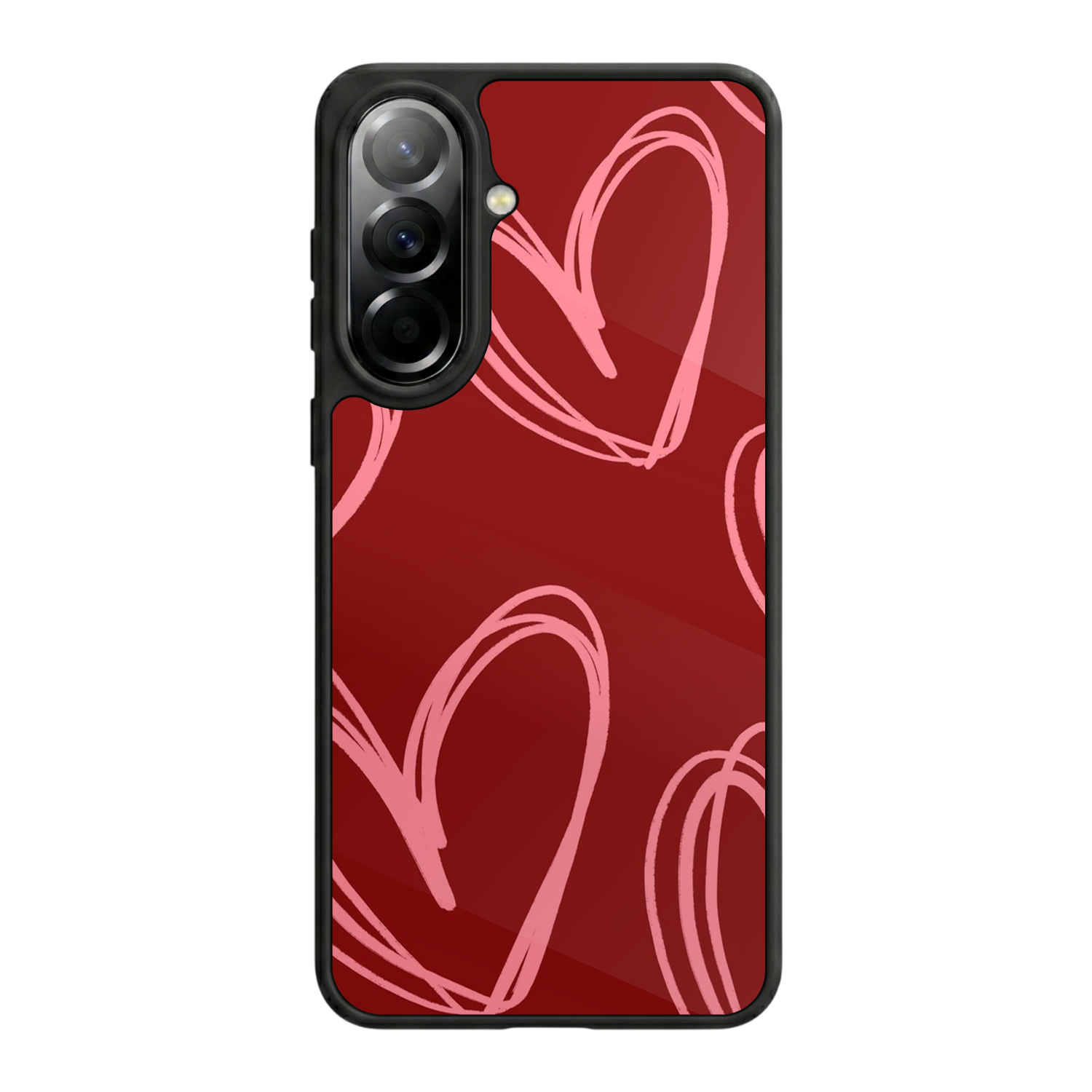 Samsung Galaxy A37 Uyumlu Kalp Love Tasarımlı Glossy Premium Kılıf