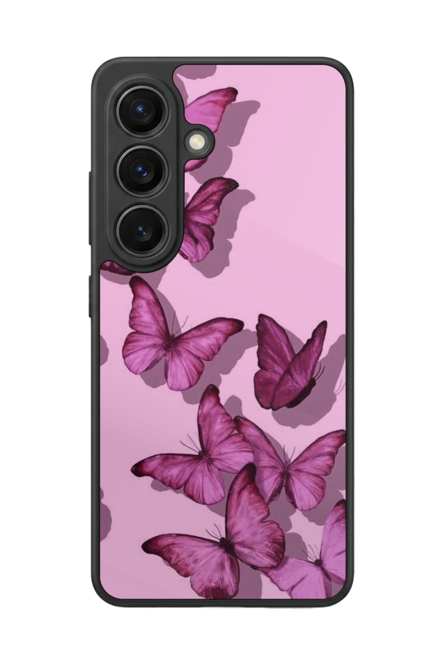 Samsung Galaxy S26 Uyumlu Kelebek Tasarımlı Glossy Premium Kılıf