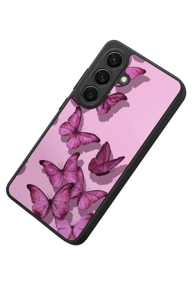Samsung Galaxy S26 Uyumlu Kelebek Tasarımlı Glossy Premium Kılıf