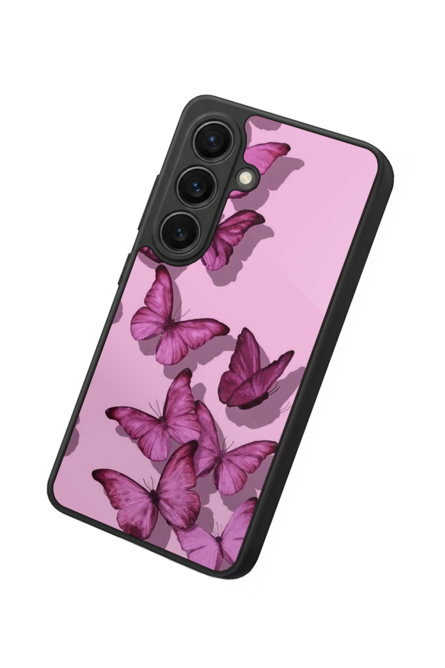 Samsung Galaxy S26 Uyumlu Kelebek Tasarımlı Glossy Premium Kılıf