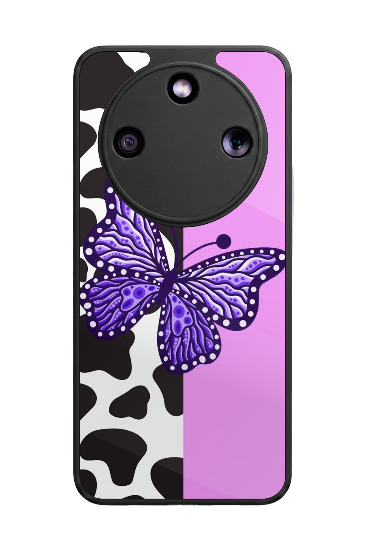 Honor Magic 8 Lite Uyumlu Kelebek Tasarımlı Glossy Premium Kılıf