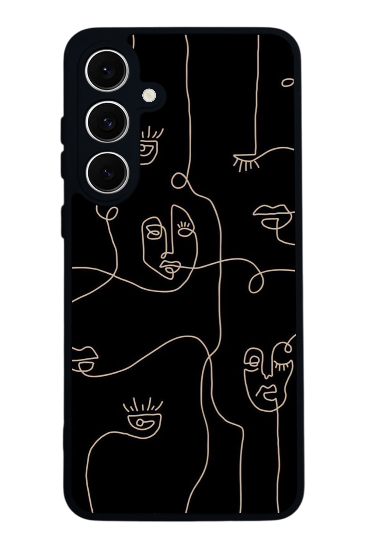 Samsung Galaxy S24 FE Uyumlu Line Art Tasarımlı Glossy Premium Kılıf