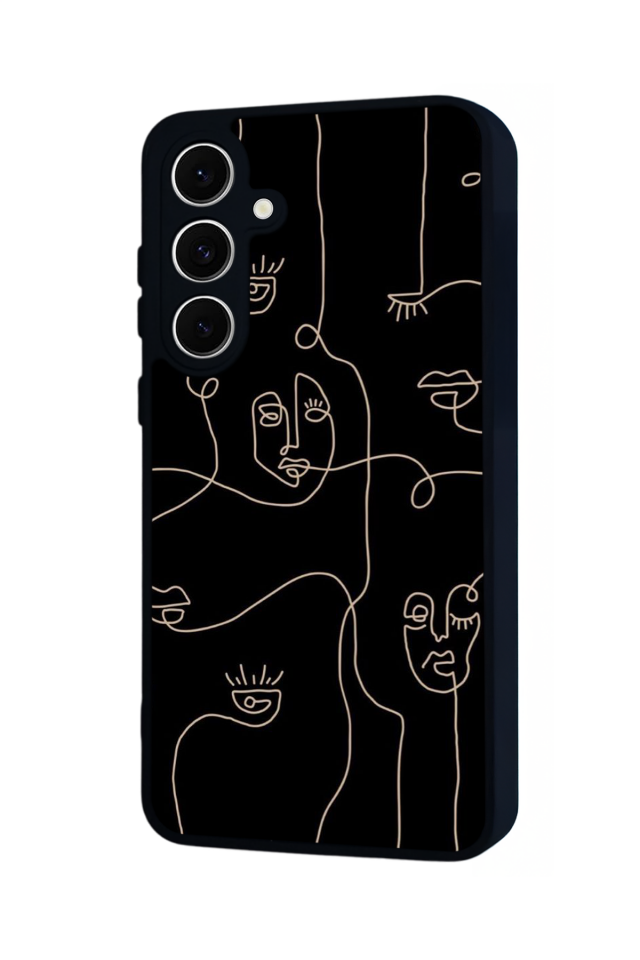Samsung Galaxy S24 FE Uyumlu Line Art Tasarımlı Glossy Premium Kılıf