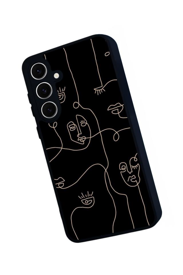 Samsung Galaxy S24 FE Uyumlu Line Art Tasarımlı Glossy Premium Kılıf