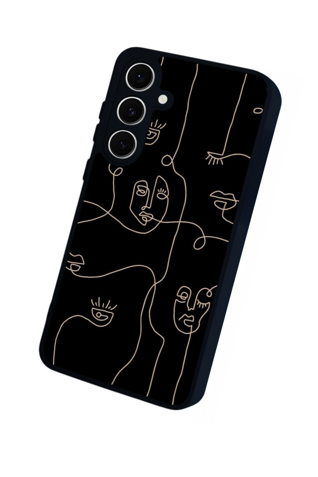 Samsung Galaxy S24 FE Uyumlu Line Art Tasarımlı Glossy Premium Kılıf