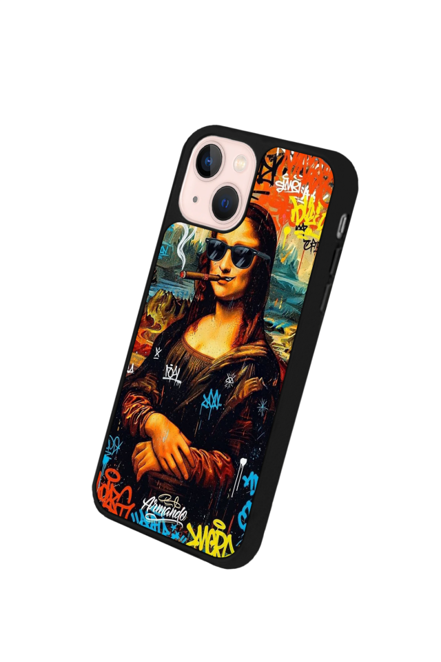 iPhone 14 Plus Uyumlu Monalisa Tasarımlı Glossy Premium Kılıf