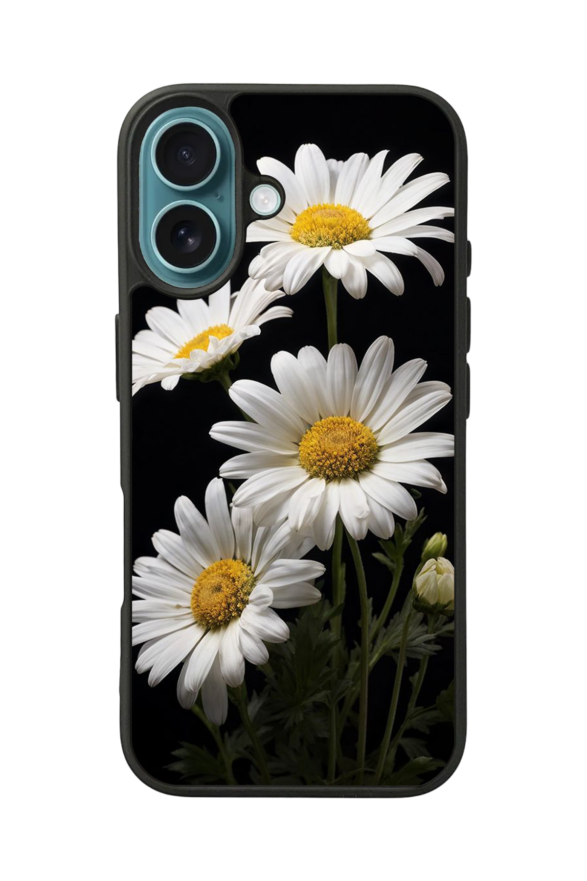 iPhone 16 Plus Uyumlu Papatya Tasarımlı Glossy Premium Kılıf